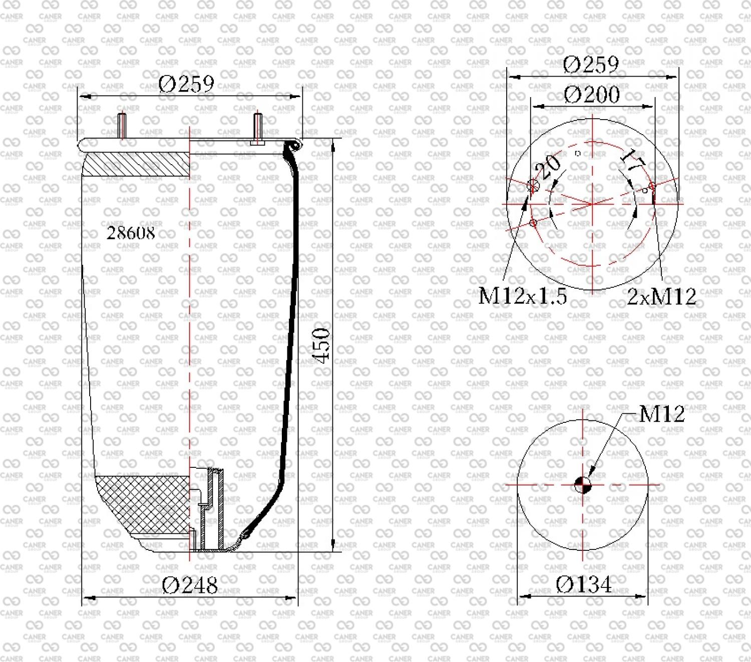28608 P US; GIGANT DİNGİL DORSE KÖRÜĞÜ